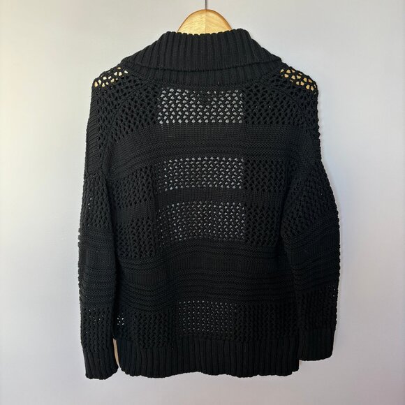 Banana Republic Morgan Cotton Cardigan in Black - Picture 2 of 9